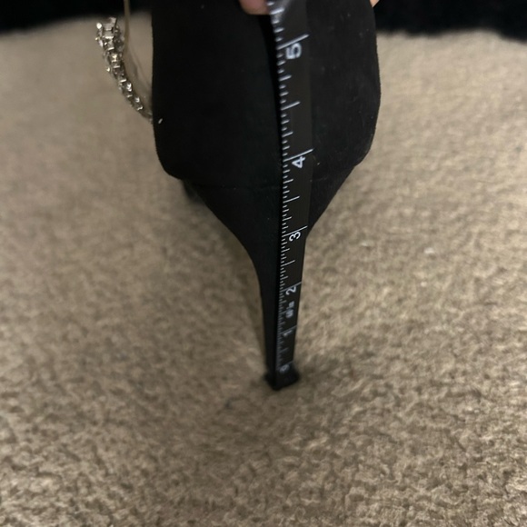 Black Rhinestone Embellished Heels - Picture 5 of 6